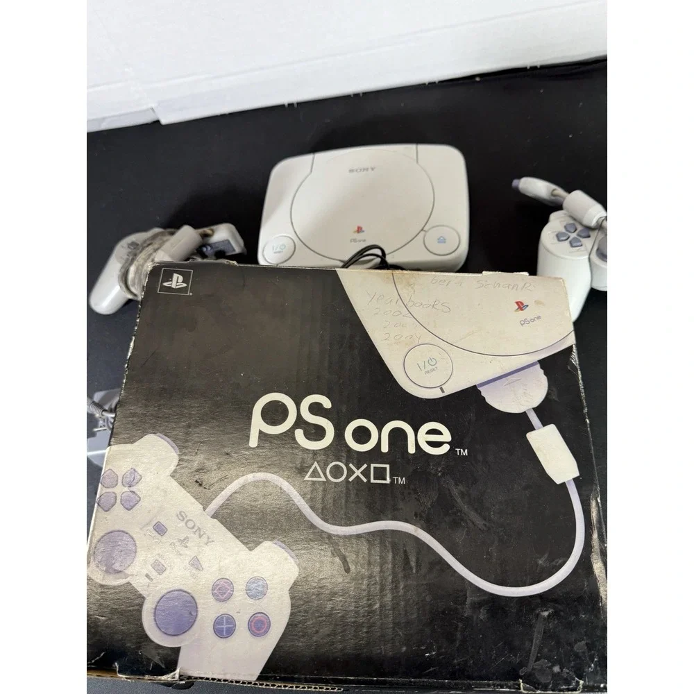 Sony PSone Slim Console Boxed Bundle w/ 2 Controllers & Cords PS1 TESTED‎